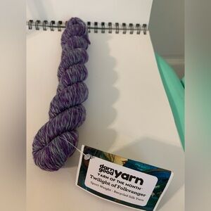 Darn Good Yarn Twilight of the Folkvanger Purple Gray Recycled Silk Yarn India
